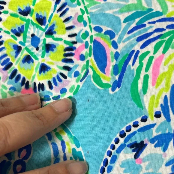 Lilly Pulitzer Kimi Swing Dress Resortwear Vacation Bermuda Blue Turtle Sz M - Picture 6 of 12